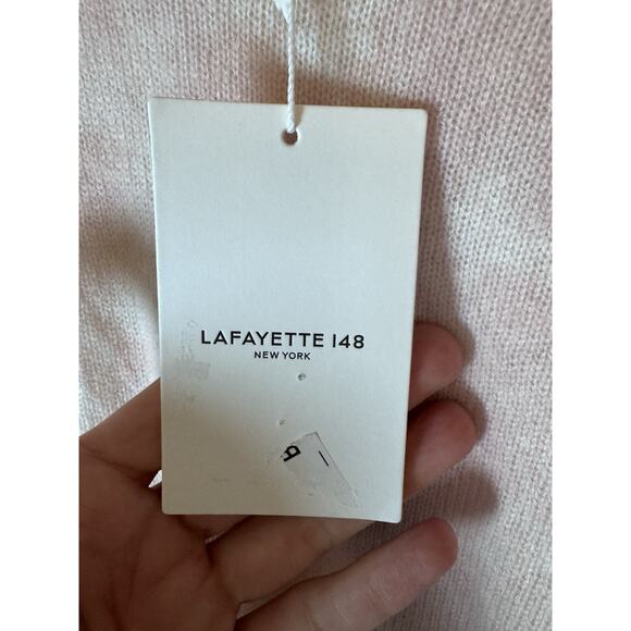 Lafayette 148 Women's Size Large Bluff Pink Cashmere Crewneck Sweater NWT $798 - Picture 10 of 12